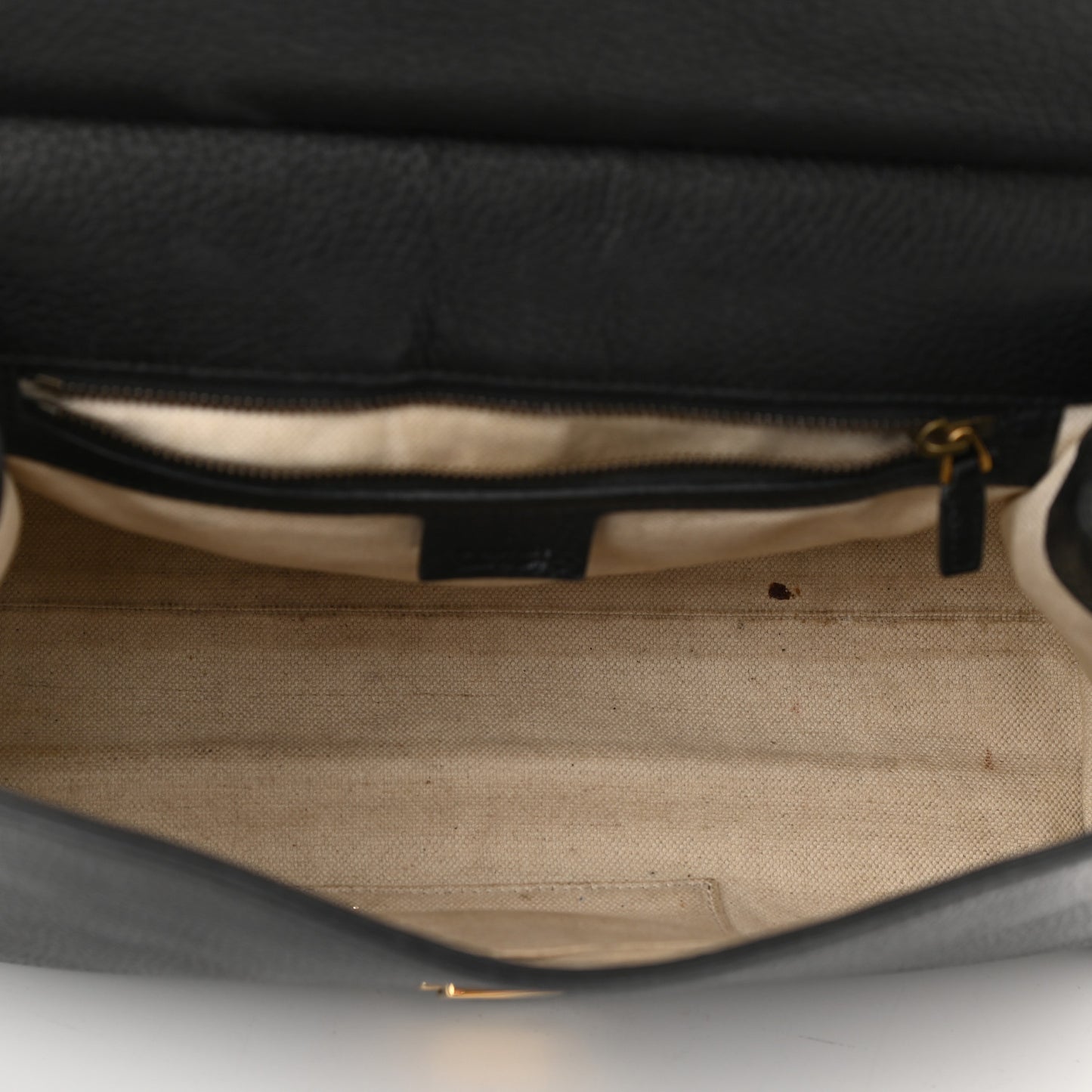 Calfskin Small GG Marmont Top Handle Bag Black