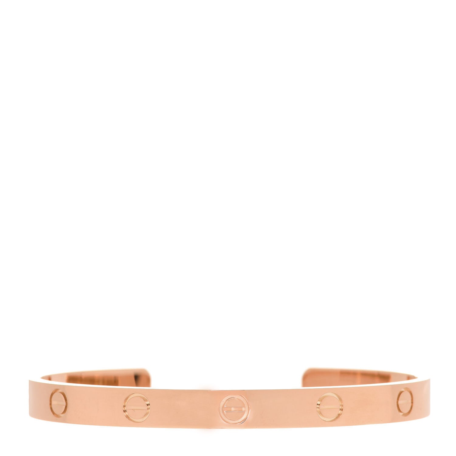 Cartier 18K Pink Gold LOVE Cuff Bracelet 18 1 of 4