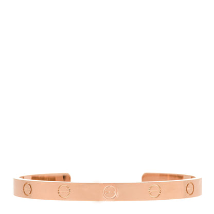 Cartier 18K Pink Gold LOVE Cuff Bracelet 18 1 of 4