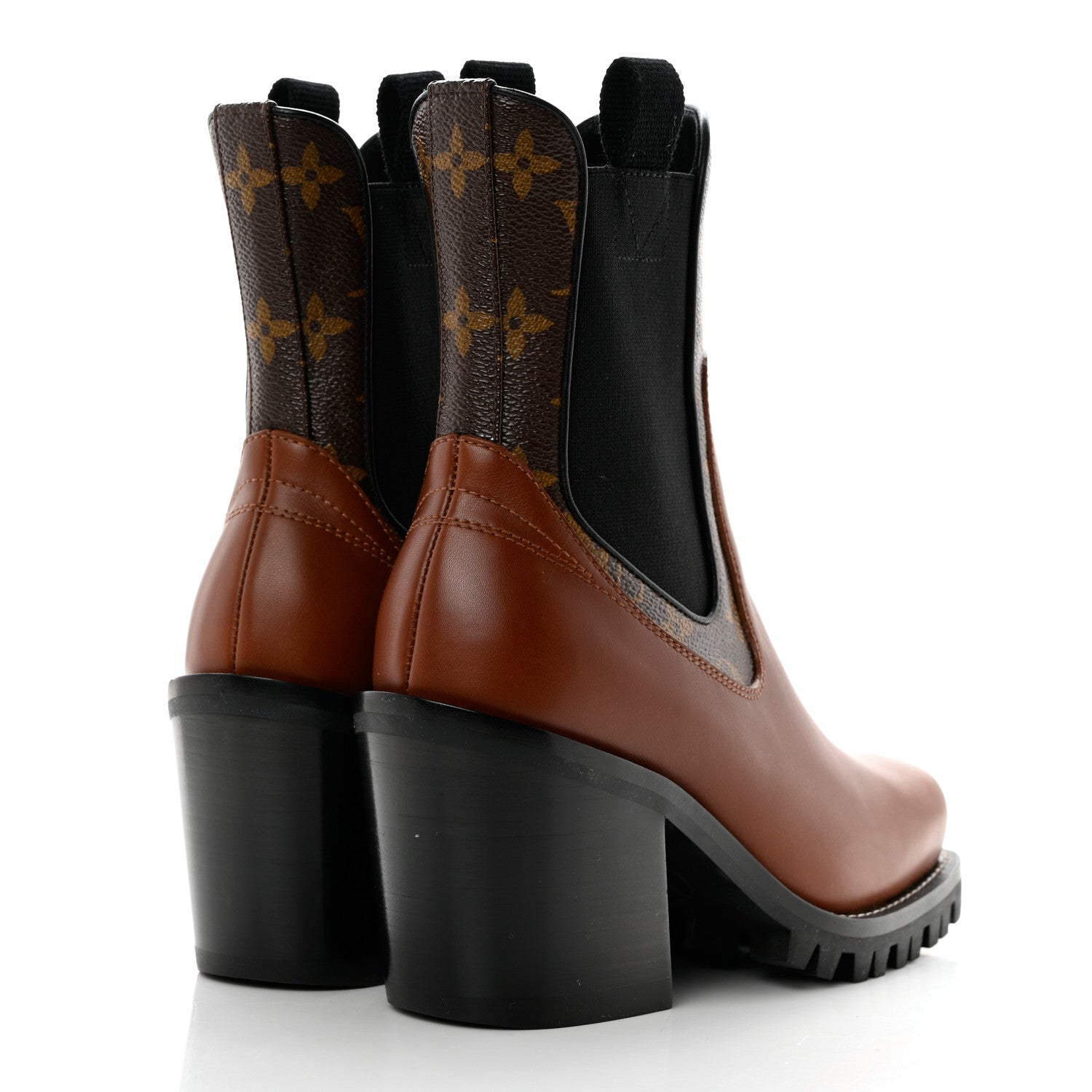 Louis Vuitton Calfskin Monogram Limitless Ankle Boots 36 Cognac 4 of 8