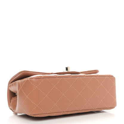 Chanel Lambskin Quilted Mini Rectangular Flap Brown 4 of 11