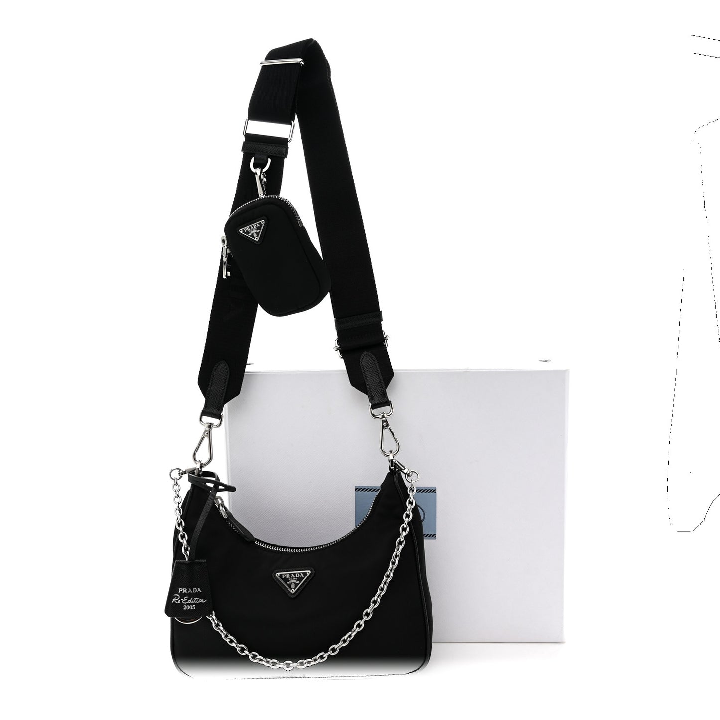 Nylon Re-Edition 2005 Shoulder Bag Black
