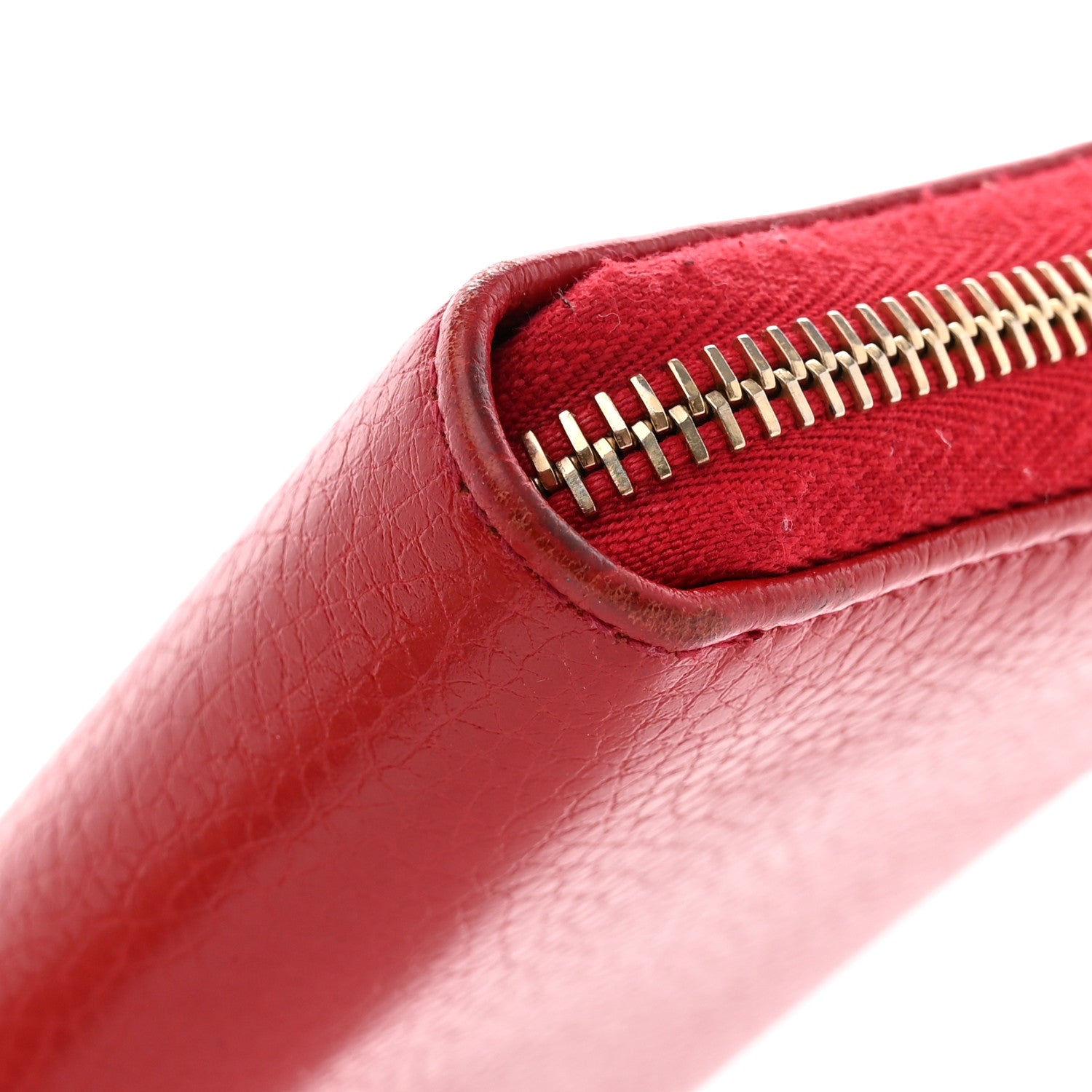 Gucci Pebbled Calfskin Soho Zip Around Wallet Red 11 of 14