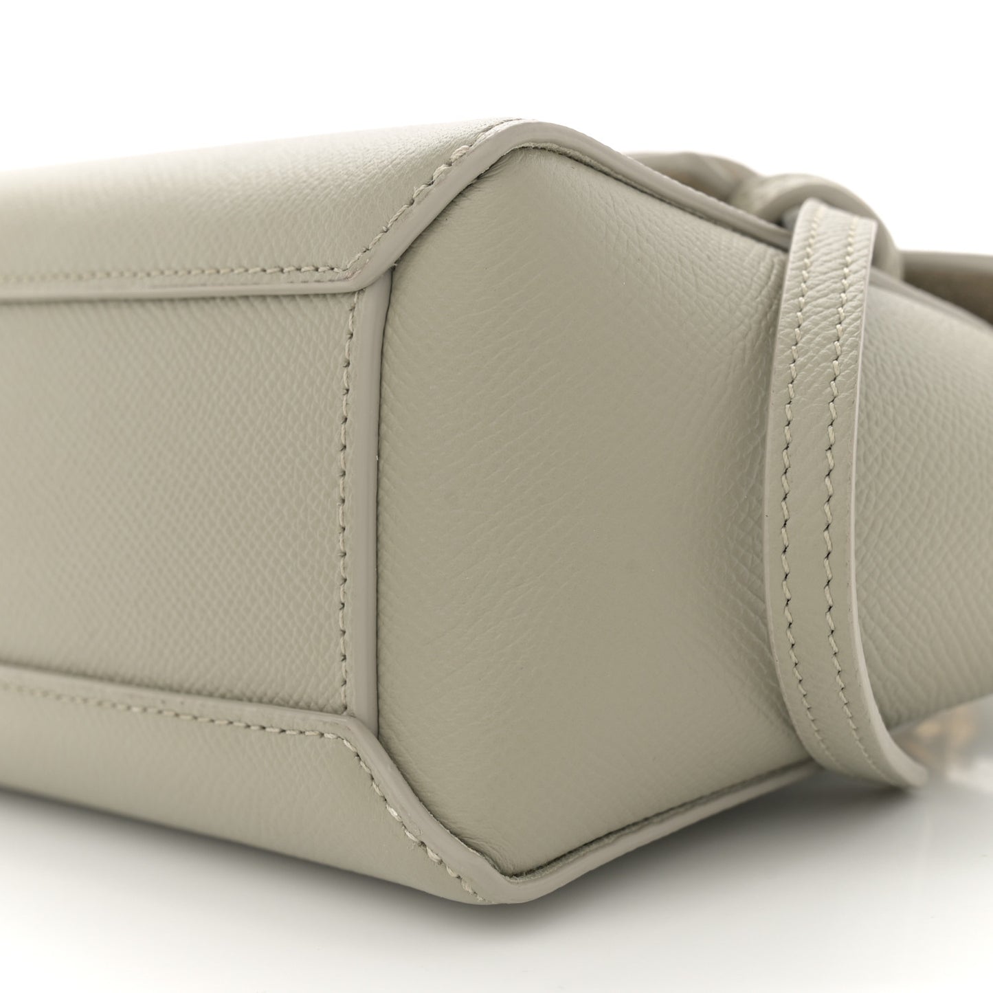 Grained Calfskin Pico Belt Bag Green Clay