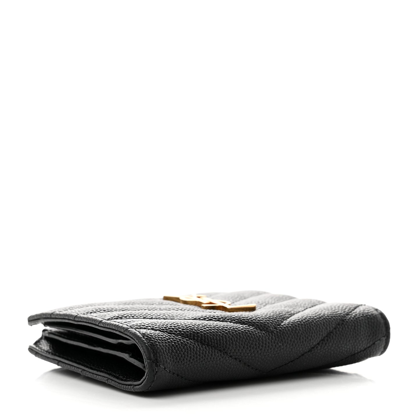 Grain De Poudre Matelasse Chevron Monogram Zipped Card Case Black