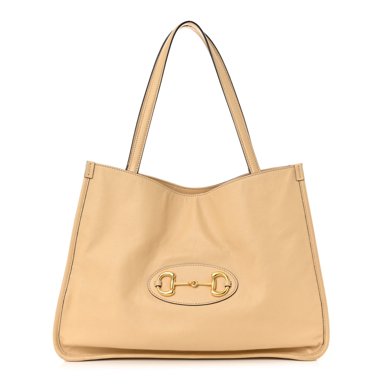 Gucci New Sakai Calfskin Lux Horsebit 1955 Tote Bag Bubble Tea 1 of 11