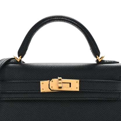 Hermes Epsom Mini Kelly Sellier 20 Black 8 of 11