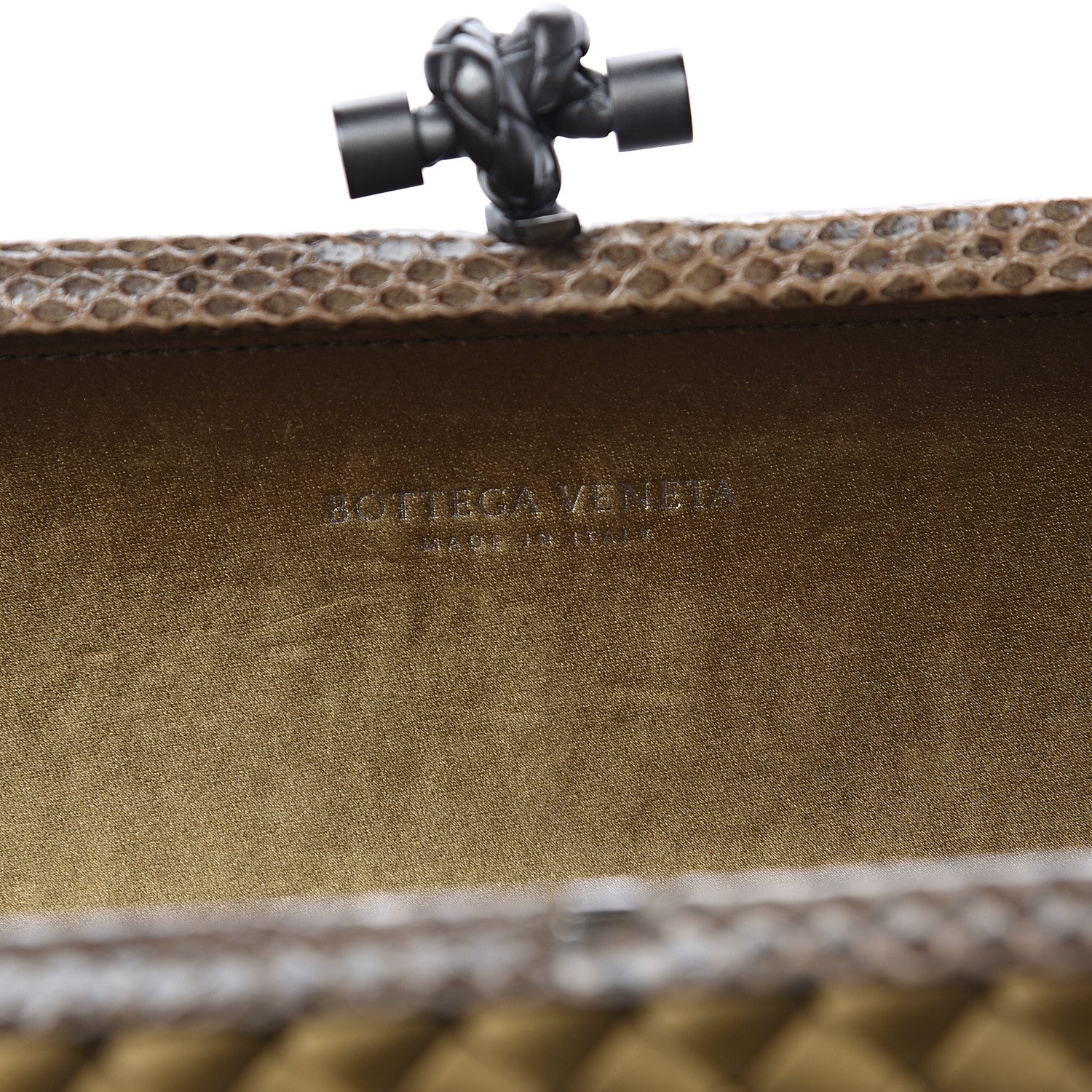 Bottega Veneta Satin Intreccio Impero Ayers Stretch Knot Clutch Light Brown 5 of 11