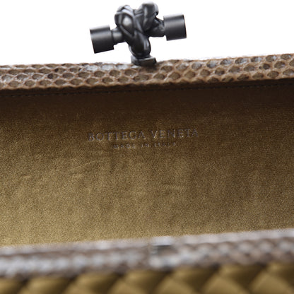 Bottega Veneta Satin Intreccio Impero Ayers Stretch Knot Clutch Light Brown 5 of 11