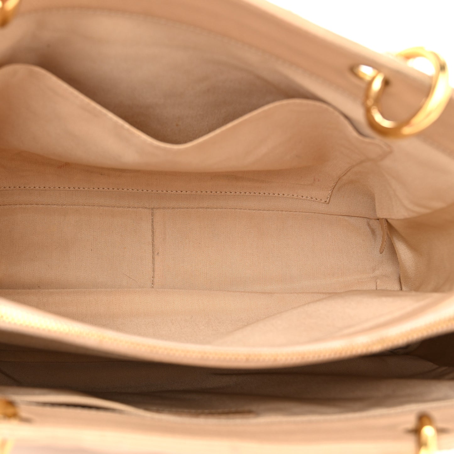 Caviar Quilted Grand Shopping Tote GST Beige Clair
