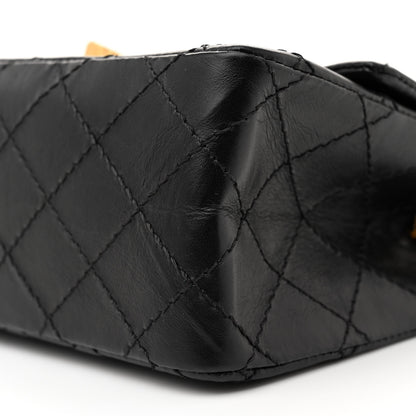 Chanel Aged Calfskin Quilted 2.55 Reissue Mini Flap Black 10 of 11