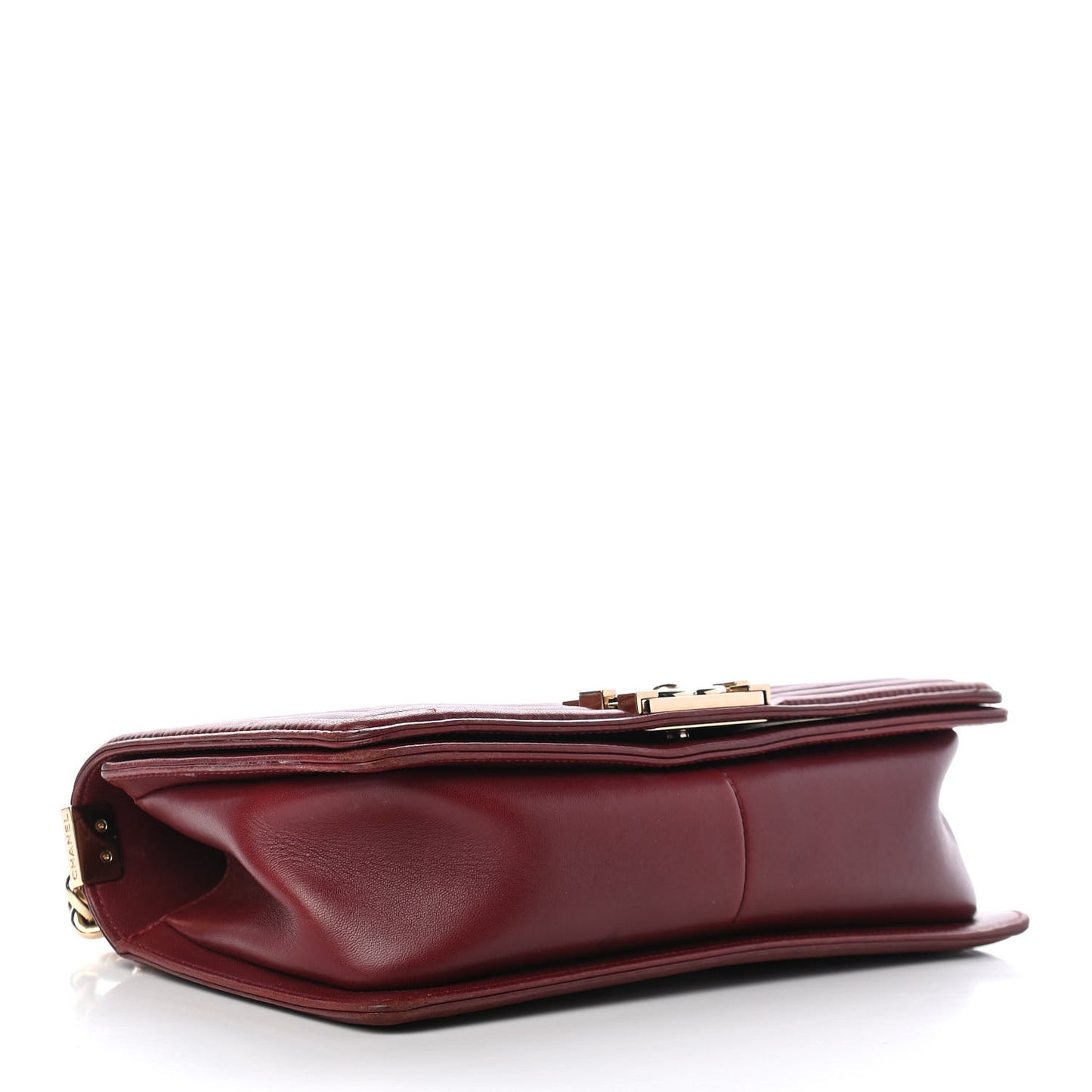 Lambskin Quilted Medium Boy Flap Burgundy