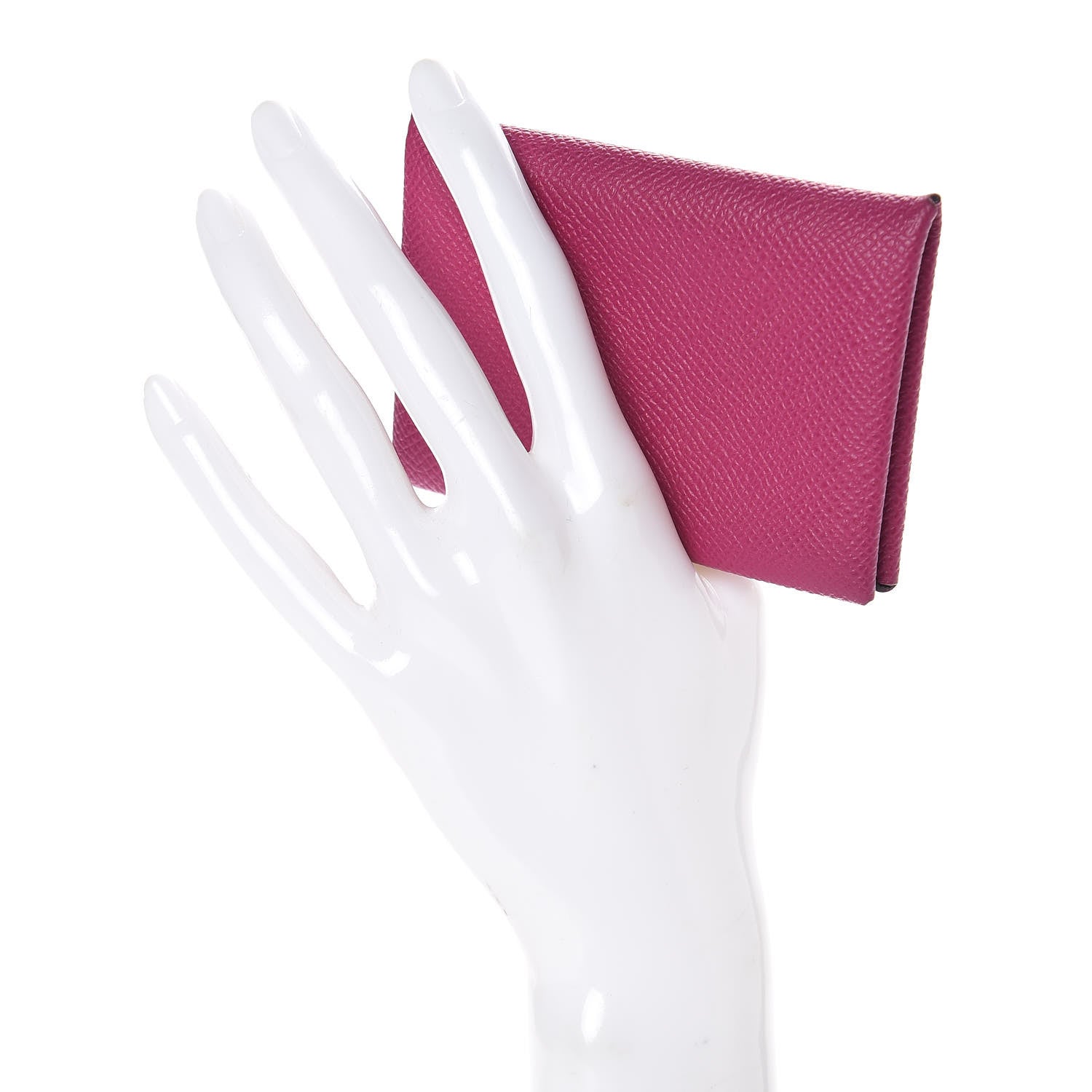 Hermes Epsom Calvi Card Case Rose Pourpre 2 of 7