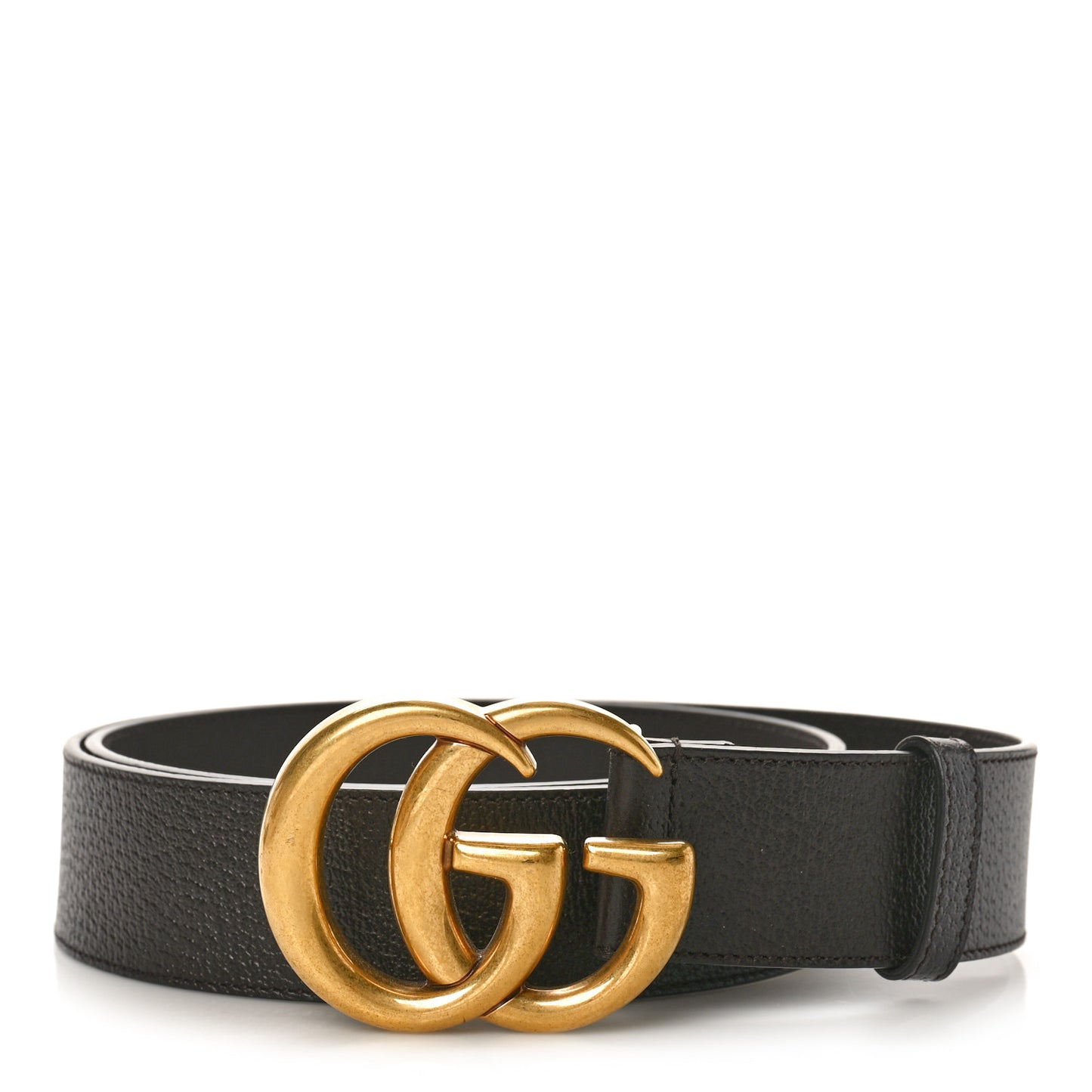 Textured Dollar Calfskin Double G 40mm Belt 95 38 Dark Cocoa