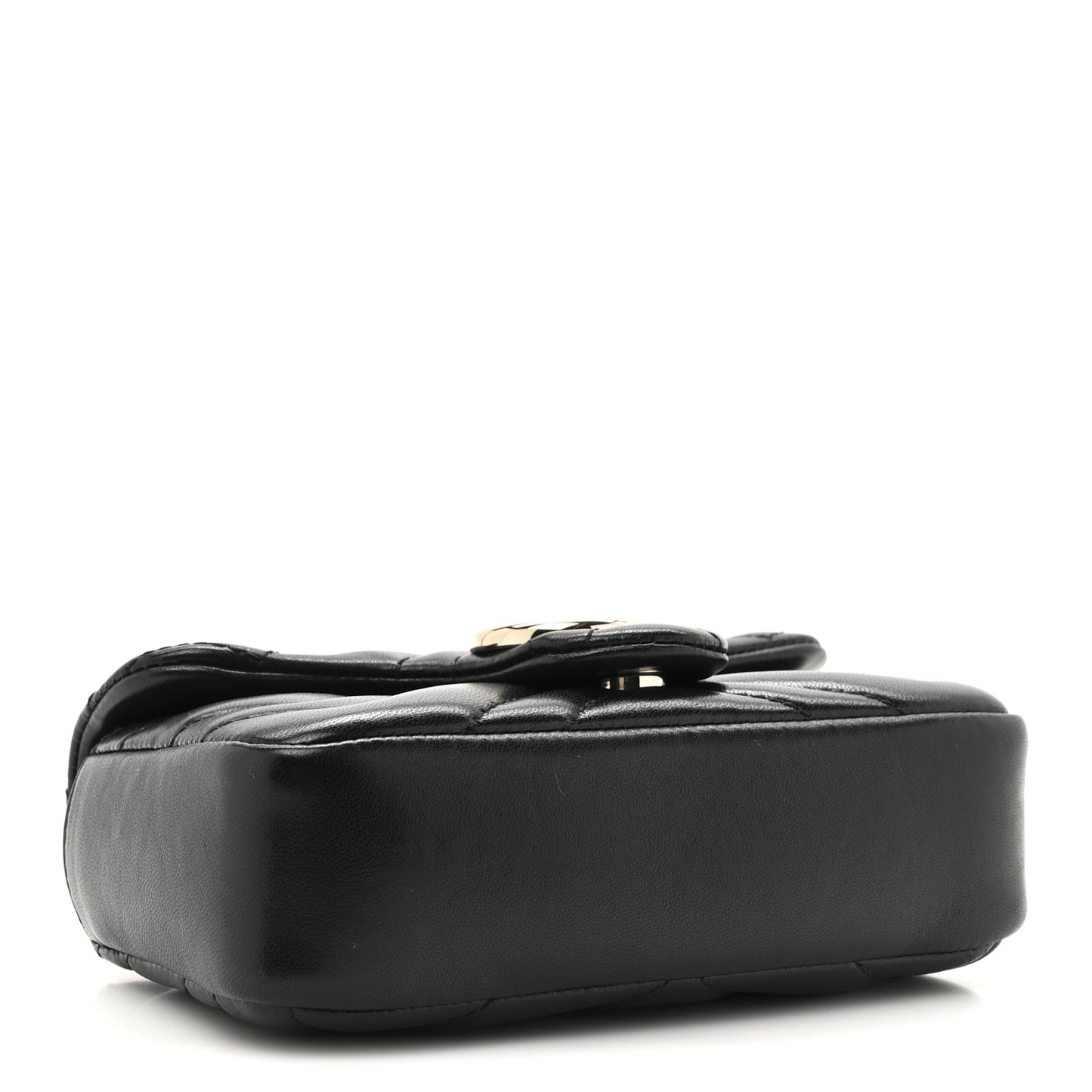 Lambskin Matelasse Mini GG Marmont Shoulder Bag Black