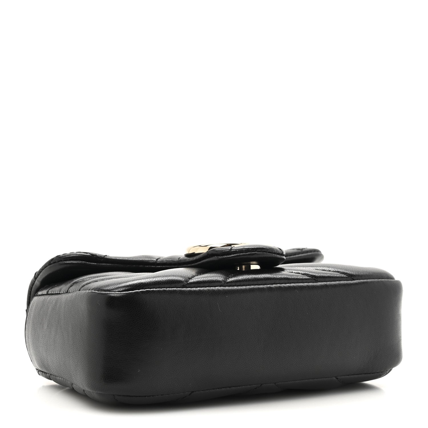 Gucci Lambskin Matelasse Mini GG Marmont Shoulder Bag Black 4 of 10