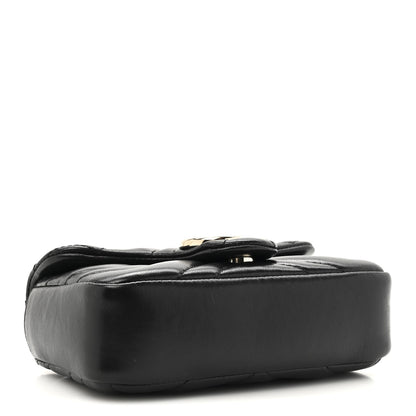 Gucci Lambskin Matelasse Mini GG Marmont Shoulder Bag Black 4 of 10