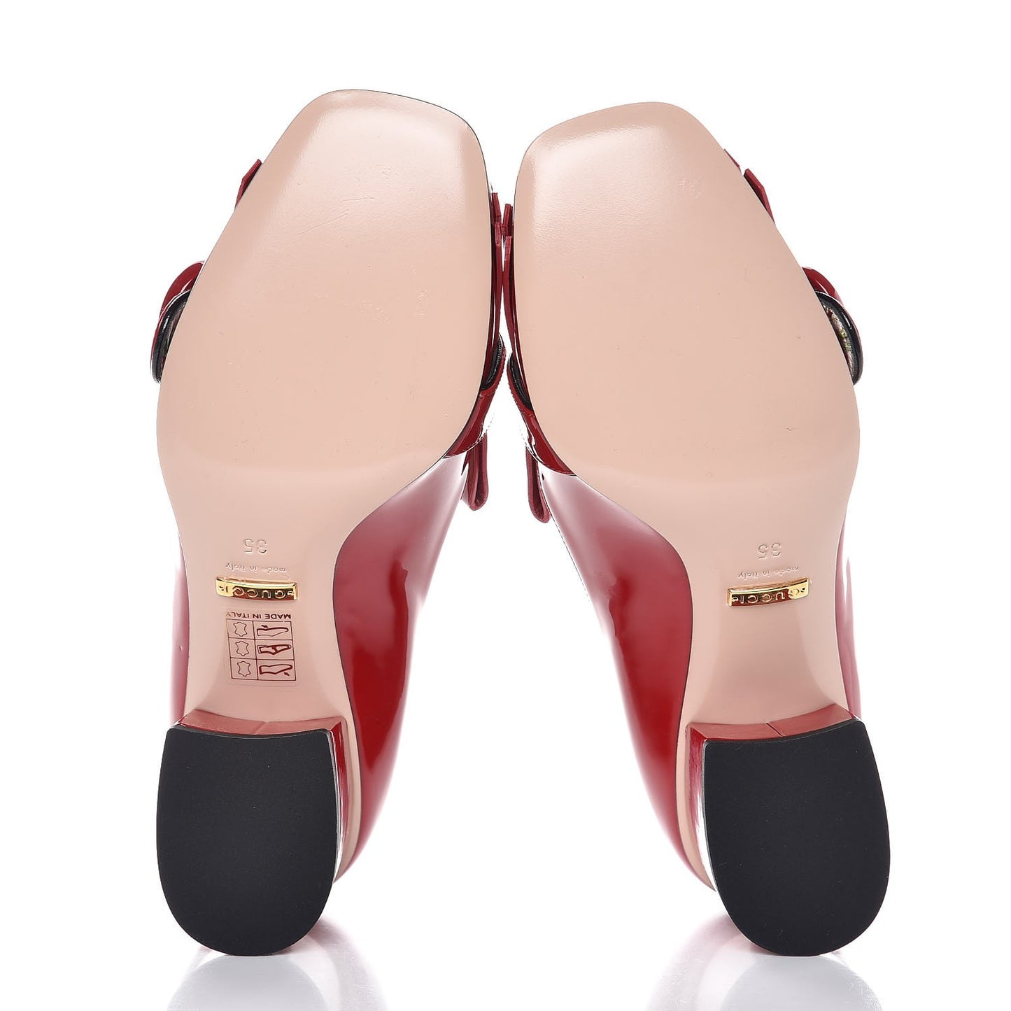 Vernice GG Marmont Fringe 50mm Loafer Pumps 35 Hibiscus Red