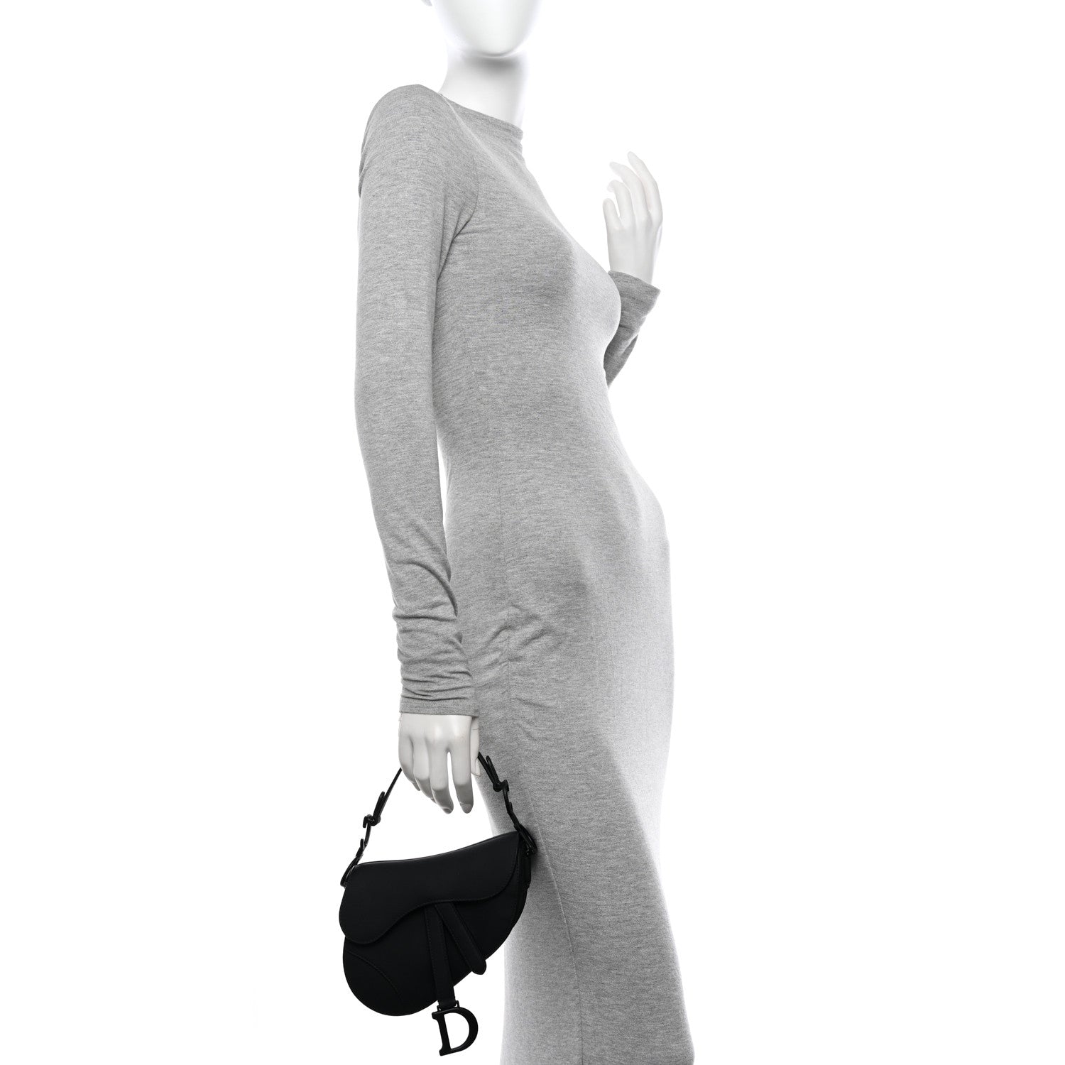 Christian Dior Ultra Matte Calfskin Mini Saddle Bag Black 2 of 13