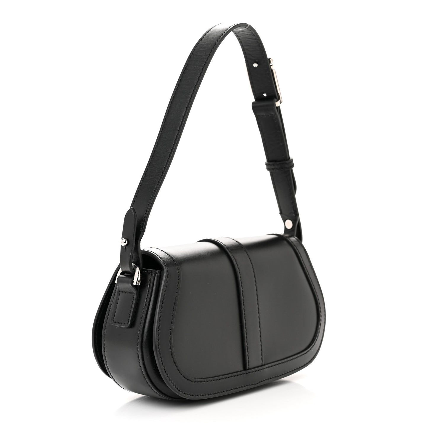 Lambskin Mini Greca Goddess Shoulder Bag Black