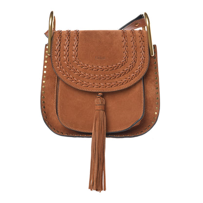 Chloe Suede Braided Small Hudson Shoulder Bag Caramel 1 of 12