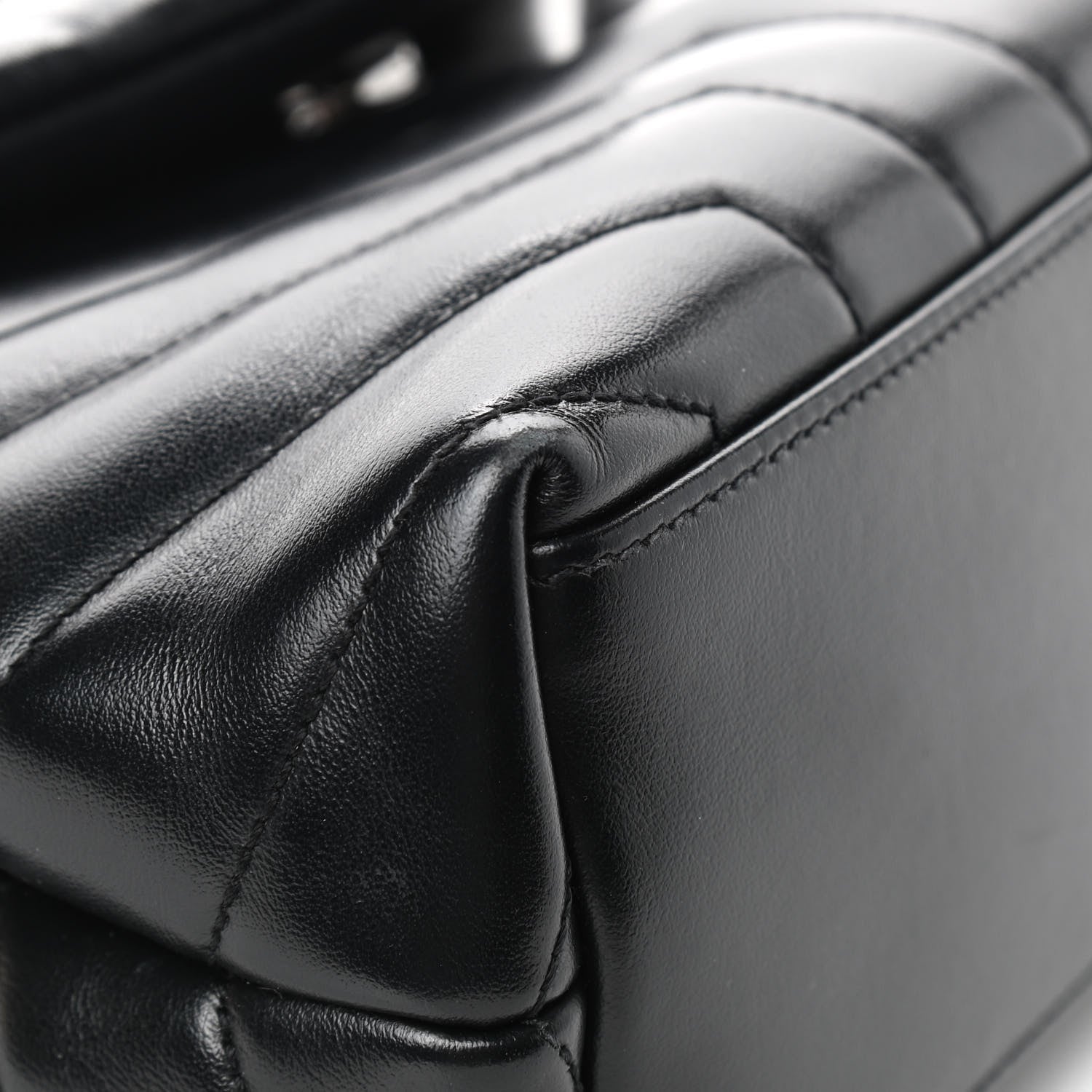 Saint Laurent Calfskin Y Quilted Monogram Small Loulou Chain Satchel Black 10 of 15