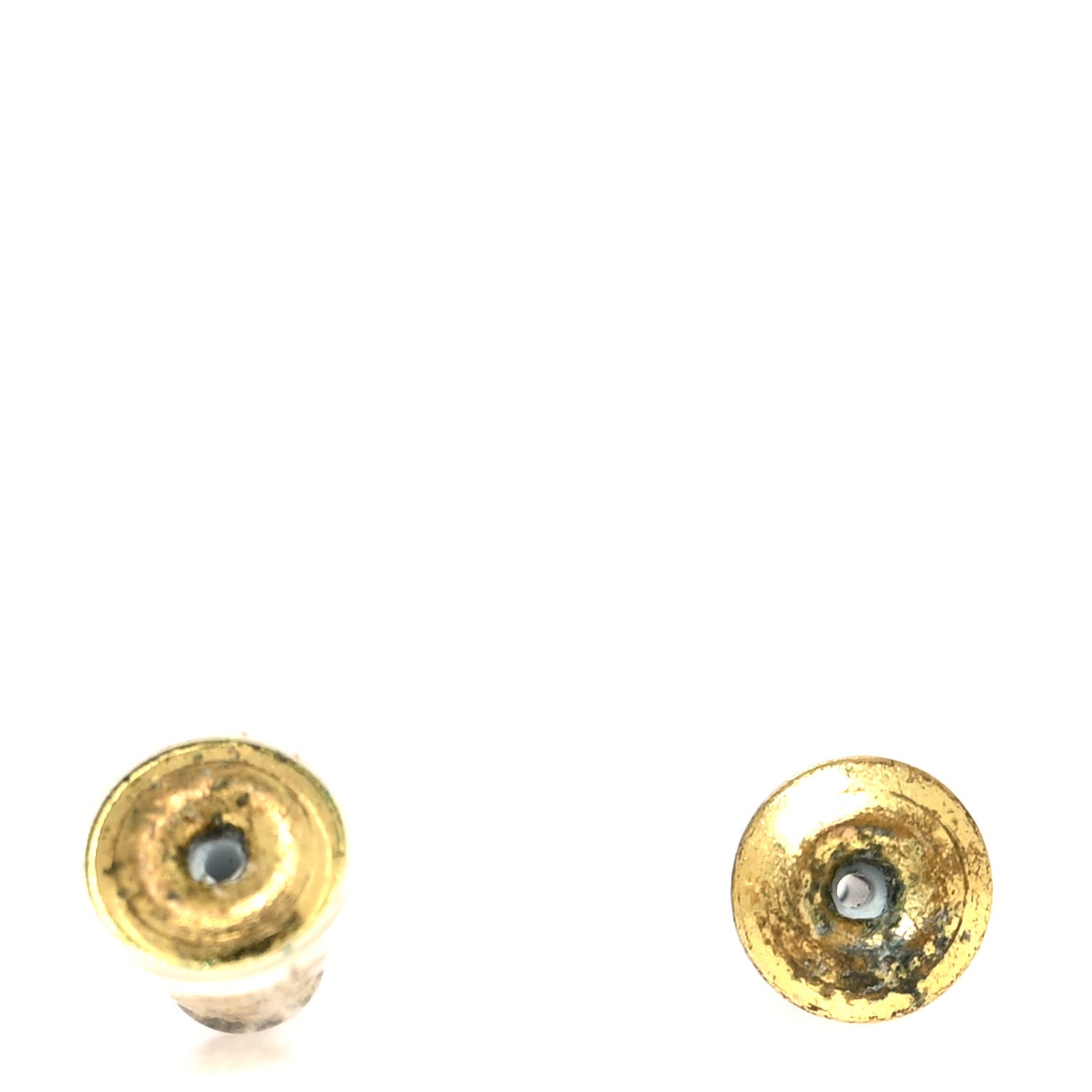 Chanel Metal Bead CC Stud Earrings Gold 5 of 5