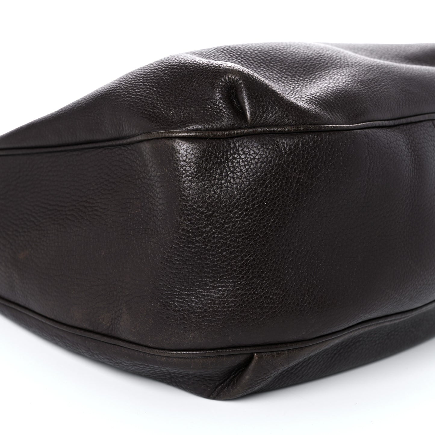 Calfskin Web Medium Dressage Hobo Coffee Brown