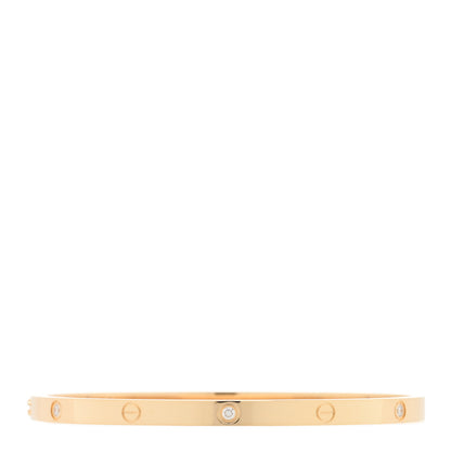 Cartier 18K Yellow Gold 6 Diamond Small LOVE Bracelet 16 2 of 5