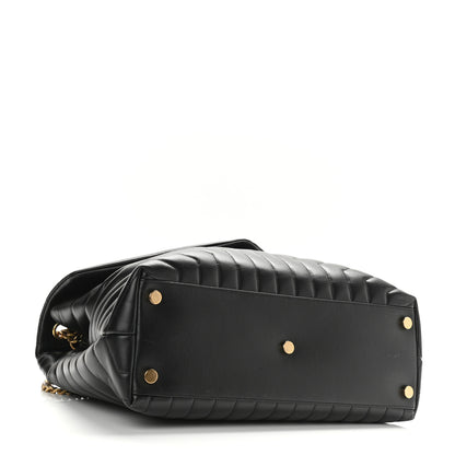 Saint Laurent Calfskin Y Quilted Monogram Large Loulou Chain Satchel Black 4 of 9