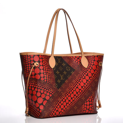 Louis Vuitton Monogram Kusama Waves Neverfull MM Red 3 of 8