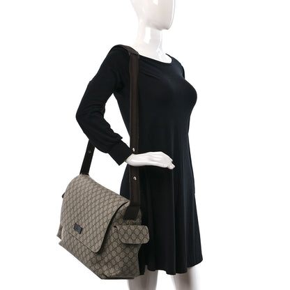 Gucci GG Plus Monogram Messenger Diaper Bag Dark Brown 2 of 16