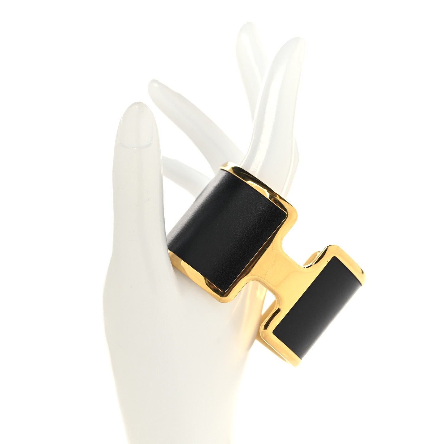 Hermes Box Olympe Cuff Bracelet Black 2 of 4