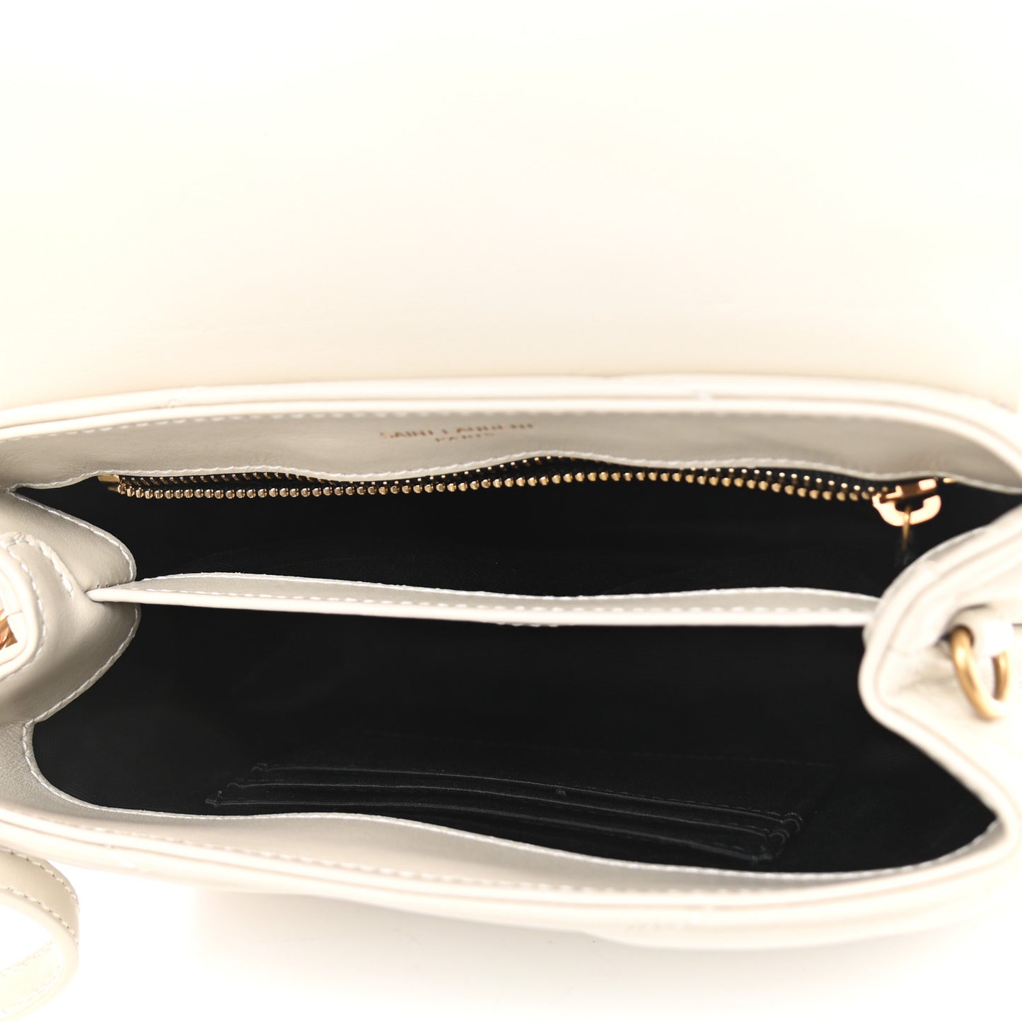 Calfskin Y Quilted Monogram Toy Loulou Crossbody Bag Blanc Vintage