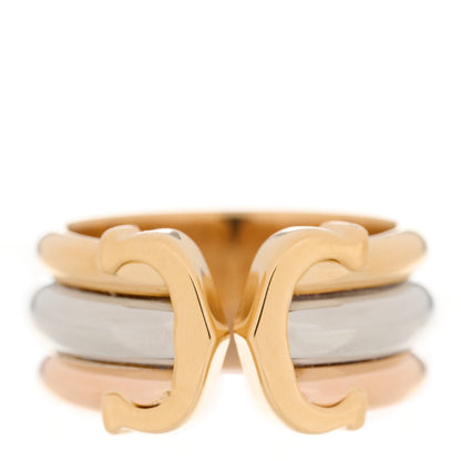 Cartier 18K Pink Yellow White Gold C De Cartier Ring 48 4.5 1 of 5