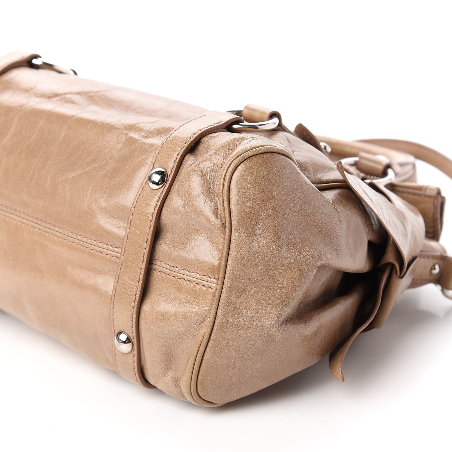 Vitello Lux Mini Bow Bag Cammeo