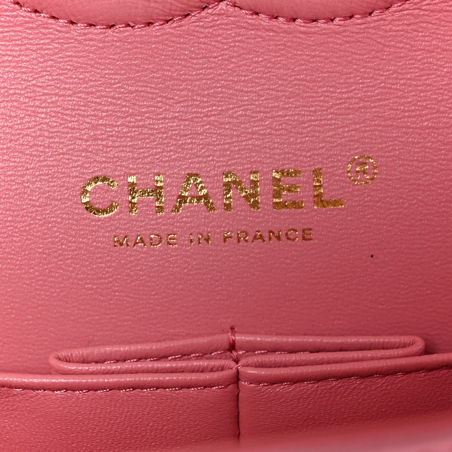 Cloudy Pearly Goatskin Quilted Medium Double Flap Pink