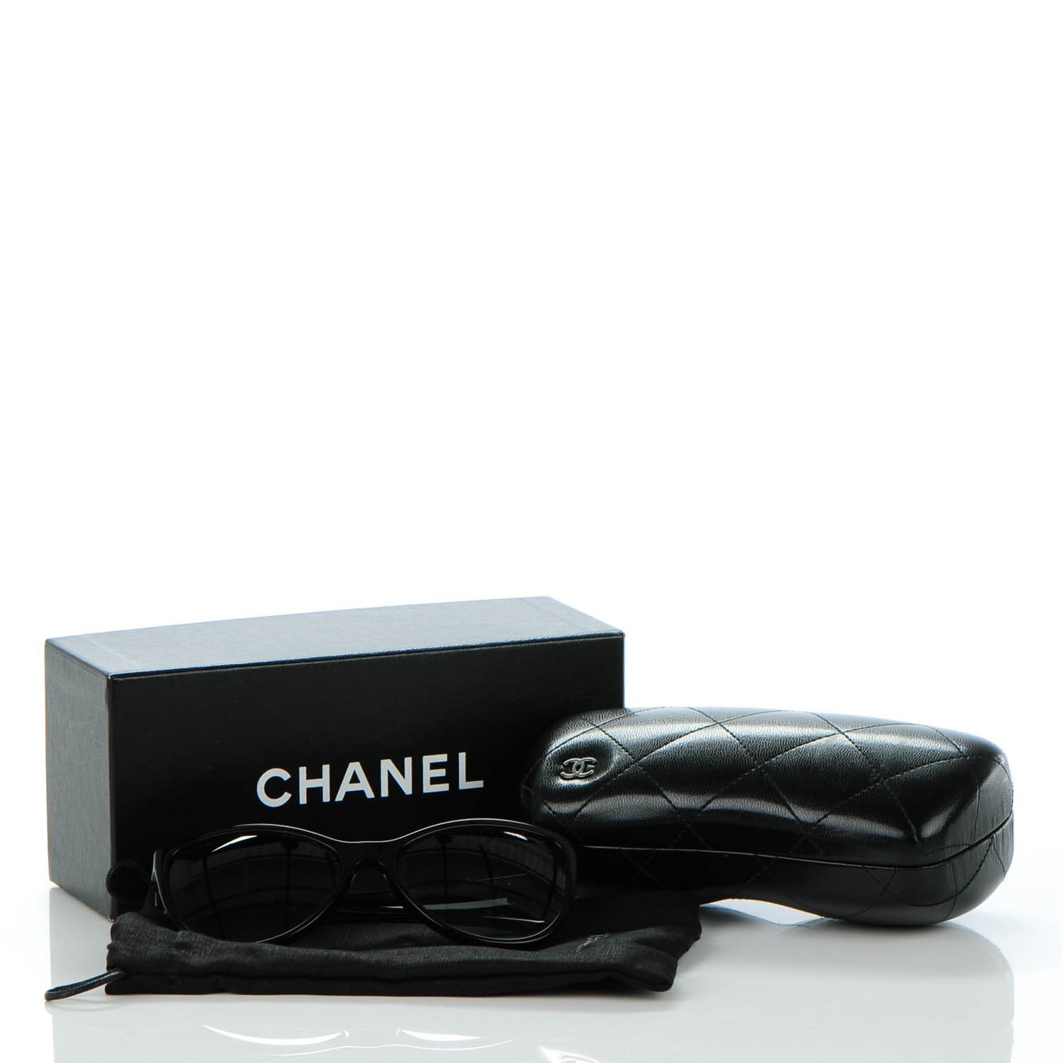 Chanel CC Bow Sunglasses 5281 Black 5 of 9