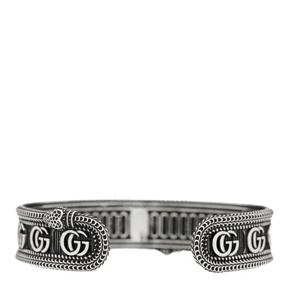Gucci Sterling Silver GG Marmont Snake Cuff Bracelet 19 2 of 3