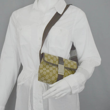Gucci GG Monogram Buckle Belt Bag Dark Brown 2 of 13