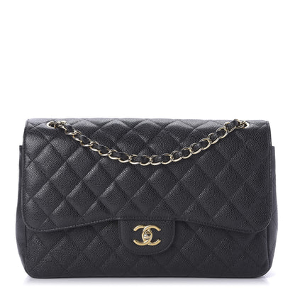 Chanel Caviar Quilted Jumbo Double Flap Black 1 of 10