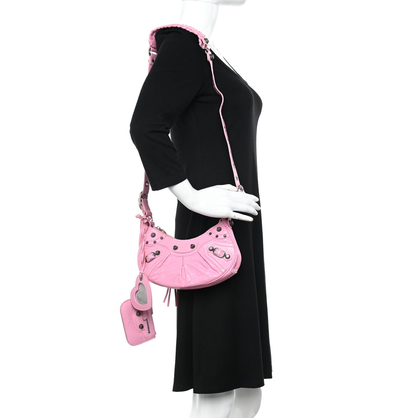 Agneau Arena Le Cagole Shoulder Bag XS Candy Pink