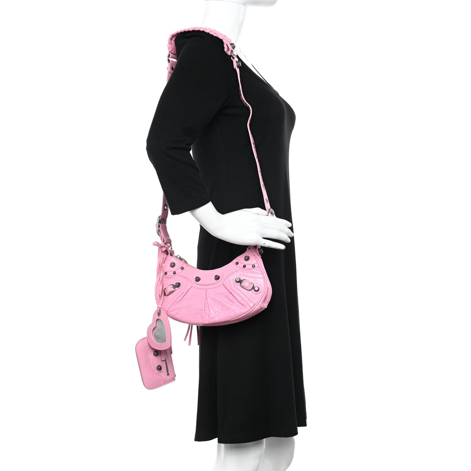 Balenciaga Agneau Arena Le Cagole Shoulder Bag XS Candy Pink 2 of 12