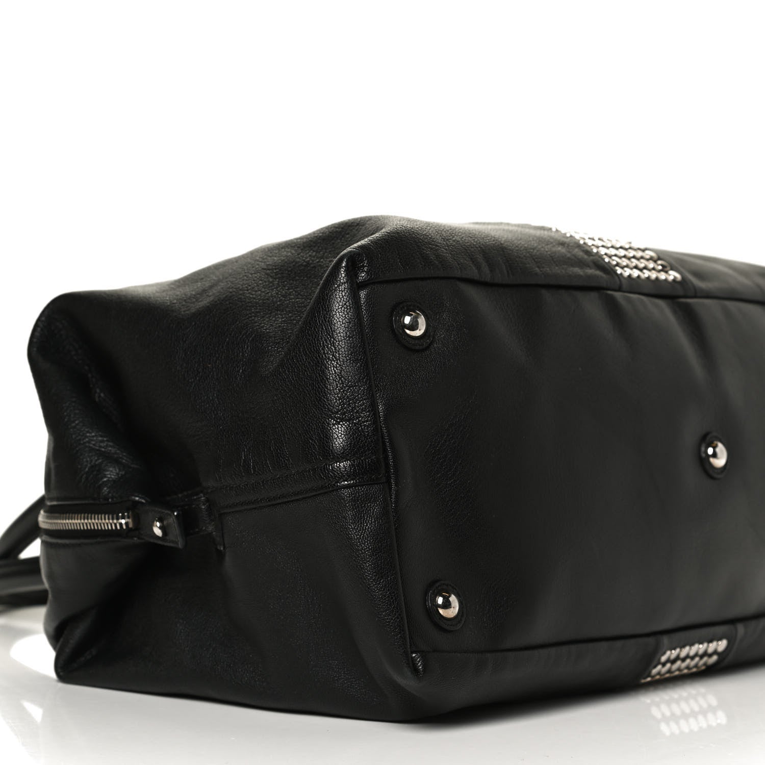 Saint Laurent Calfskin Studded Easy Sac Black 9 of 15
