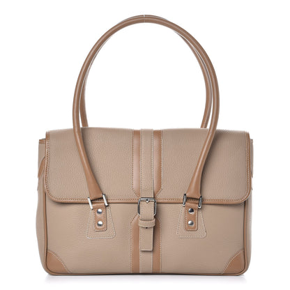 Burberry Grained Calfskin Satchel Brown 1 of 10