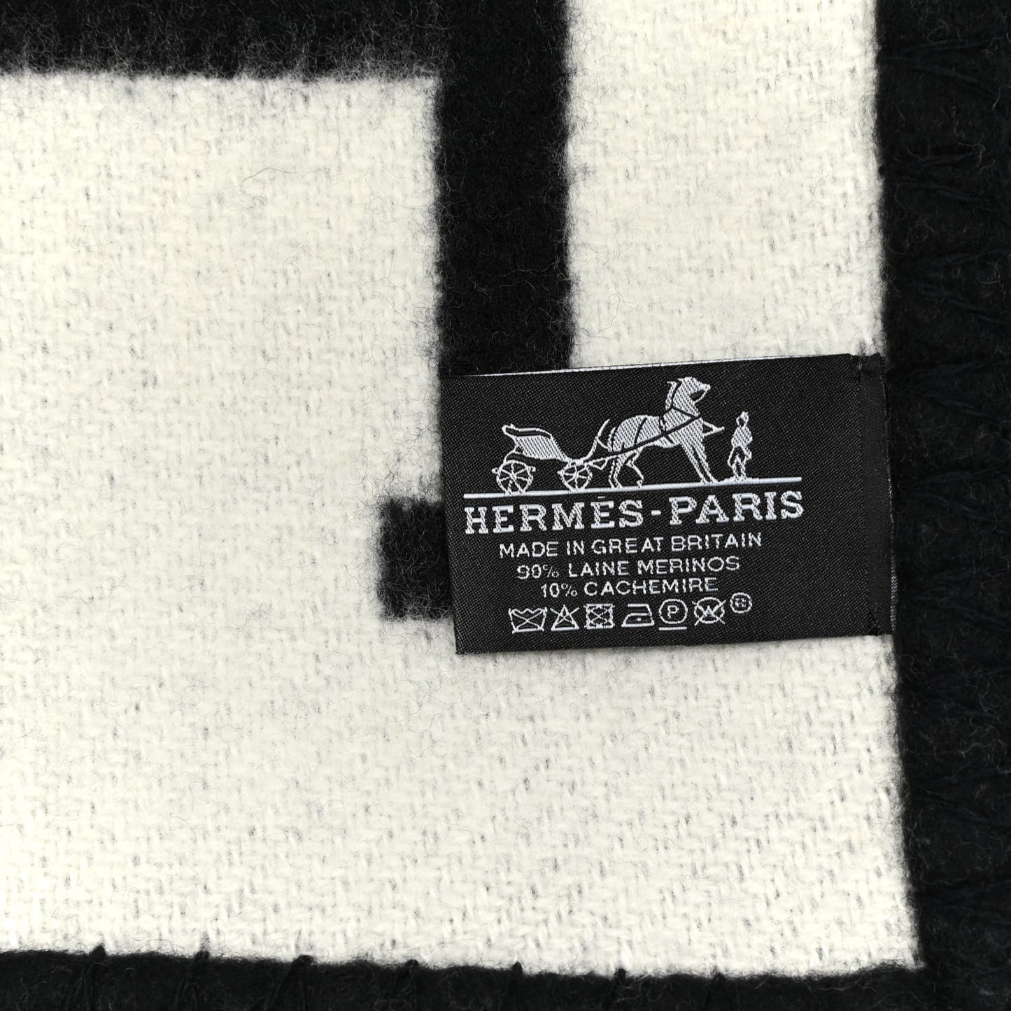 Wool Cashmere Avalon Blanket Ecru Gris Fonce