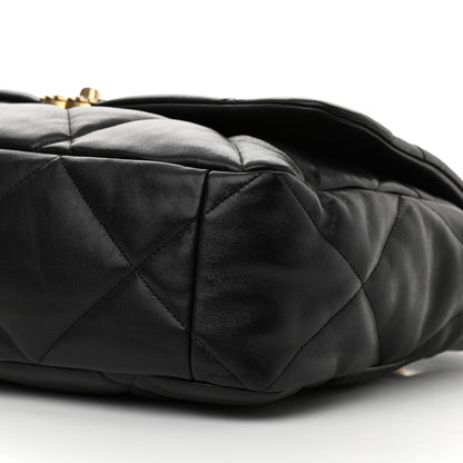 Chanel Lambskin Quilted Maxi Chanel 19 Flap Black 10 of 10