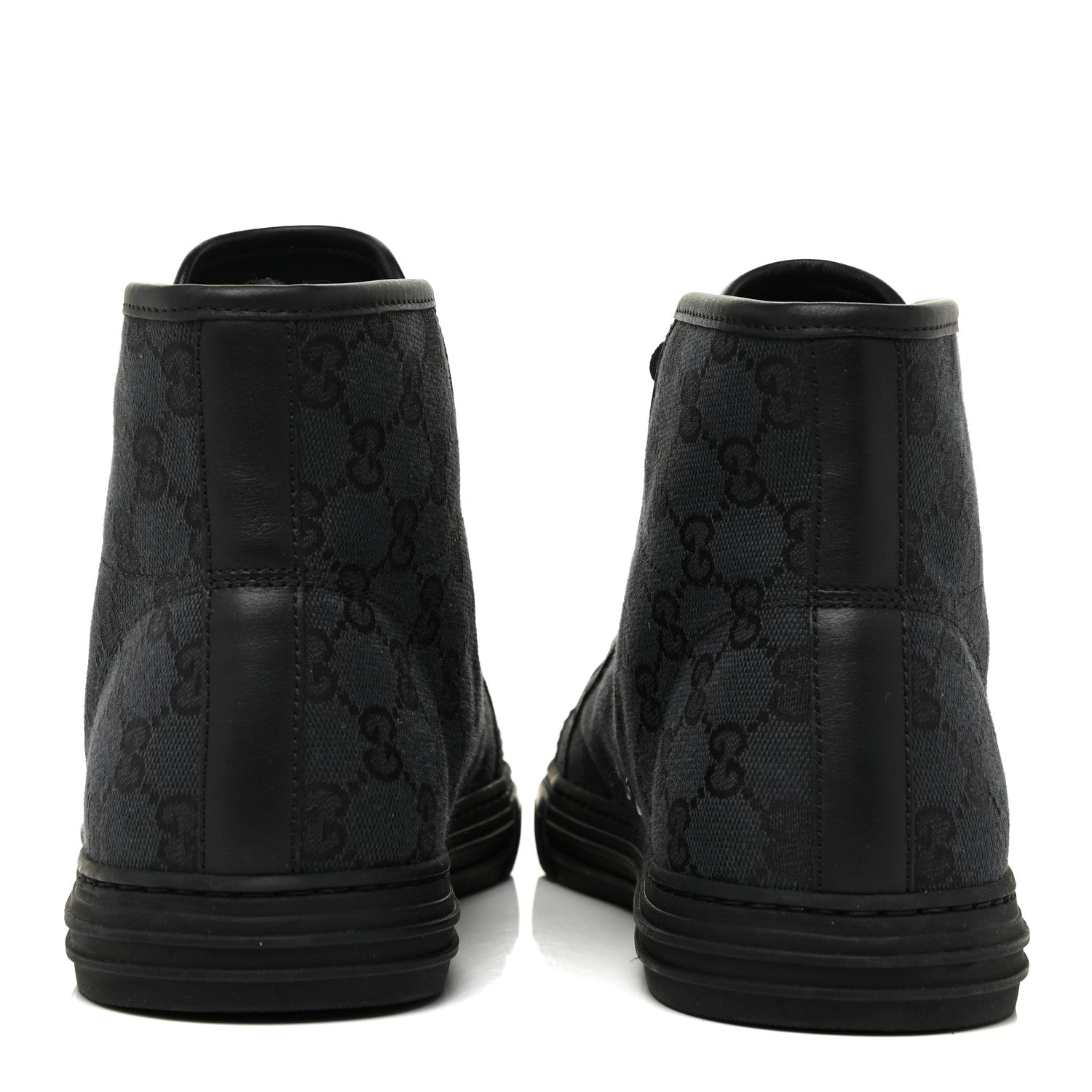 Gucci Monogram Mens High Top Sneakers Black 4 of 10