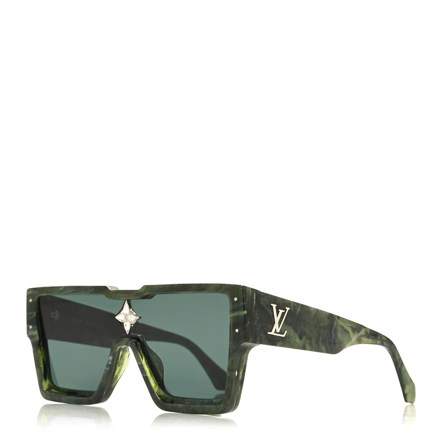 Acetate Marble Effect Swarovski Cyclone Sunglasses Z1552W Green