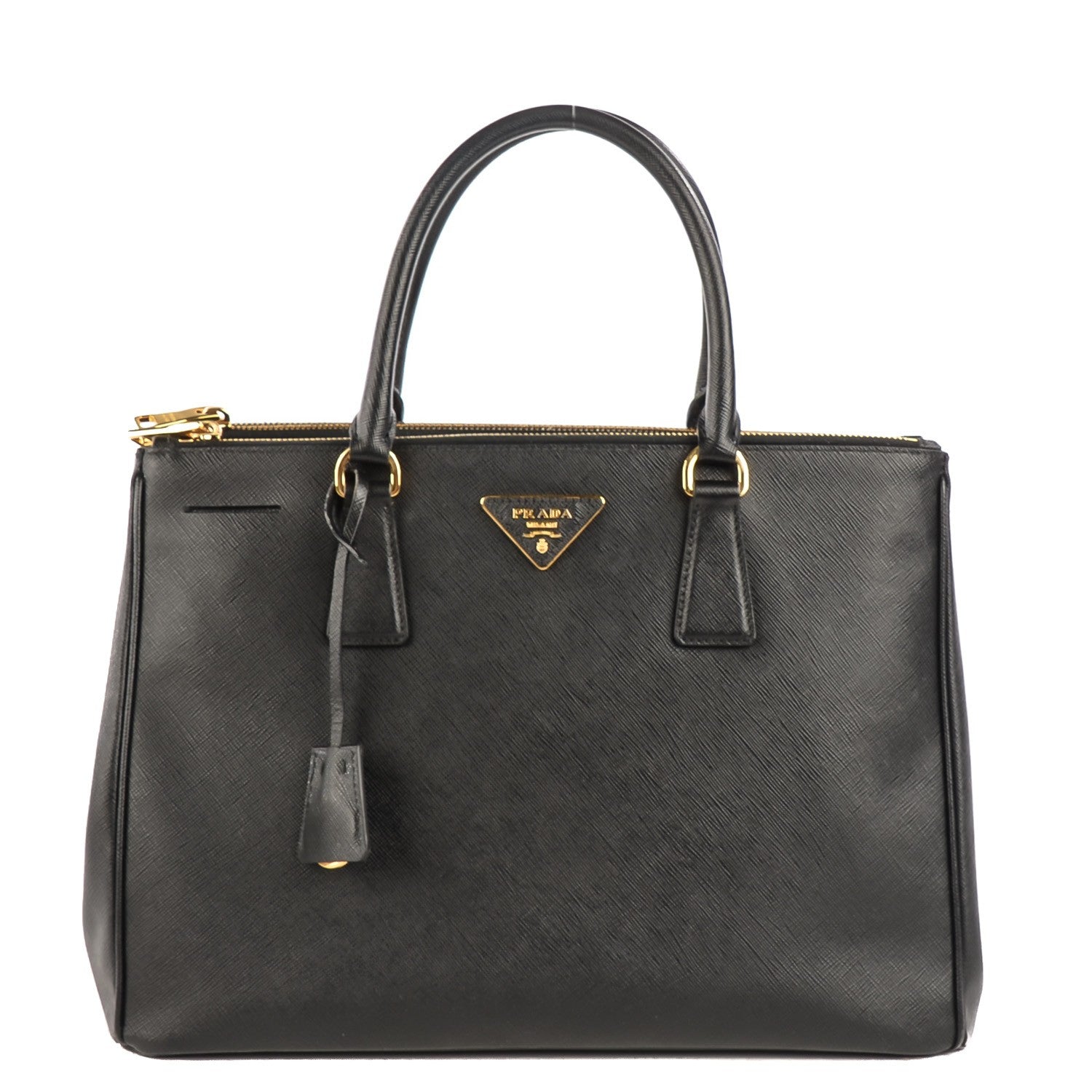 Prada Saffiano Medium Galleria Double Zip Tote Black 1 of 11